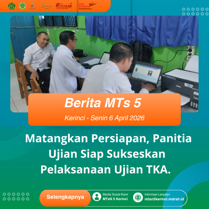 Matangkan Persiapan, Panitia Ujian Siap Sukseskan Pelaksanaan Ujian TKA