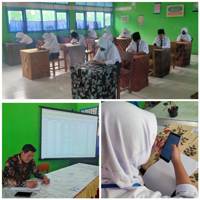 Perdana, MTs N 5 Kerinci Menyelenggarakan Ujian Madrasah Berbasis Android