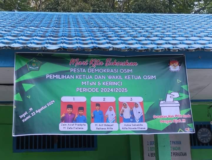 MTsN 5 Kerinci M3nggelar Pesta Demokrasi