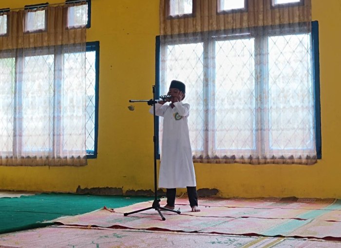 Kemeriahan Lomba Tahfizh dan Adzan dalam Ajang PENSI ke-1 di MTsN 5 Kerinci