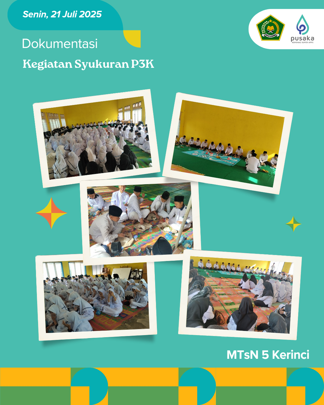 MTsN 5 Kerinci Gelar Syukuran dan Makan Bersama Sambut Kelulusan P3K Baru