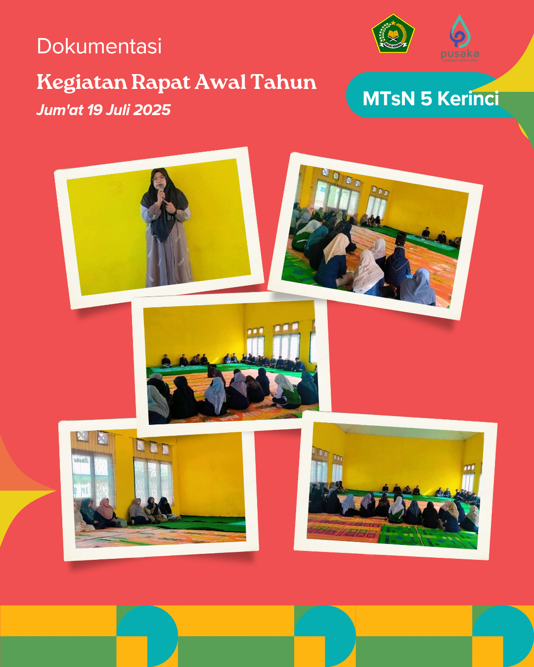 MTsN 5 Kerinci Gelar Rapat Awal Tahun Ajaran 2025/2026, Ibu Darmiyalfita Pengawas Binaan Tekankan Pentingnya Menjaga Amanah dari Orang Tua Wali.