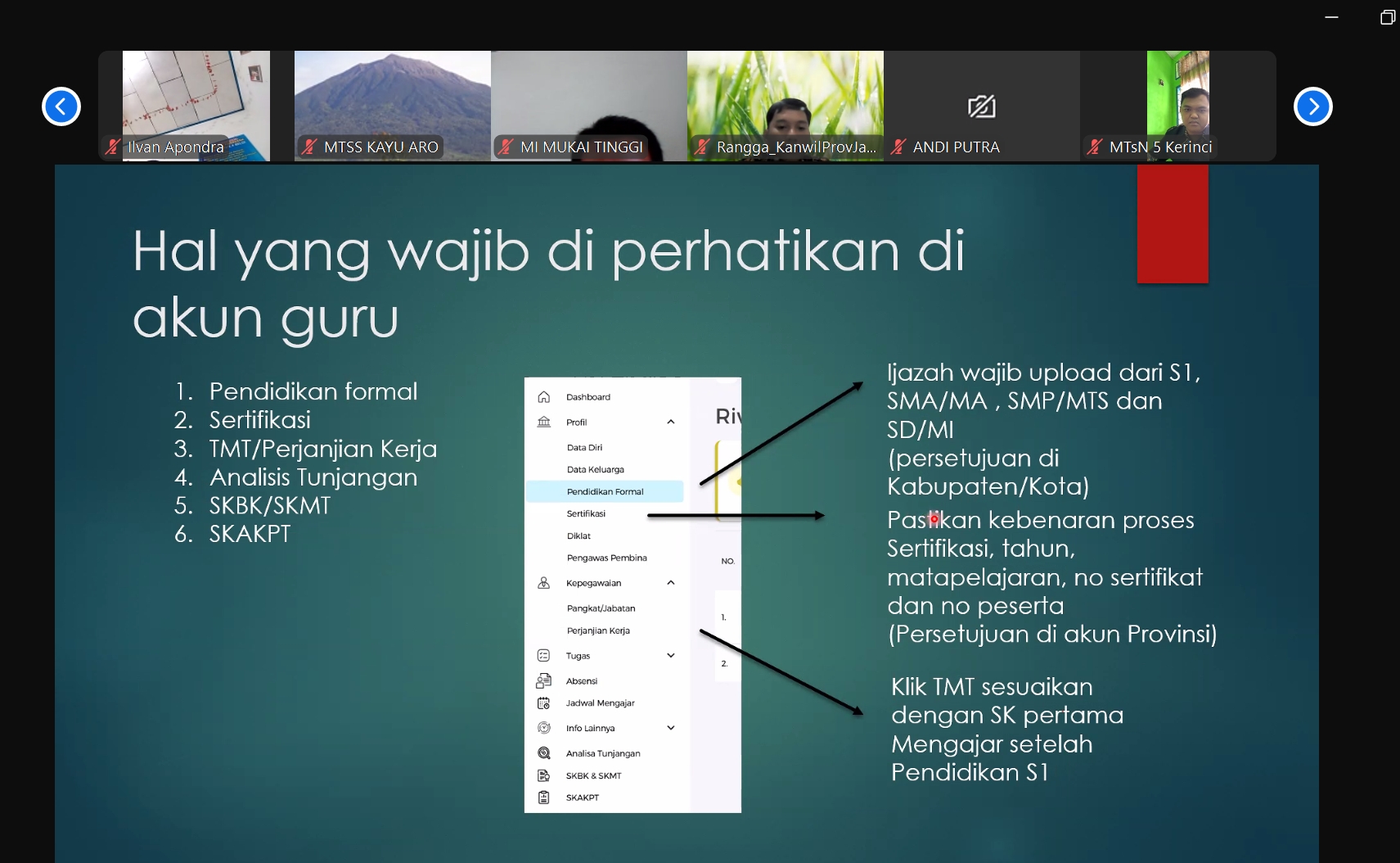 MTs 5 Kerinci Siap Hadapi Era Baru Pendataan GTK dengan EMIS 4.0