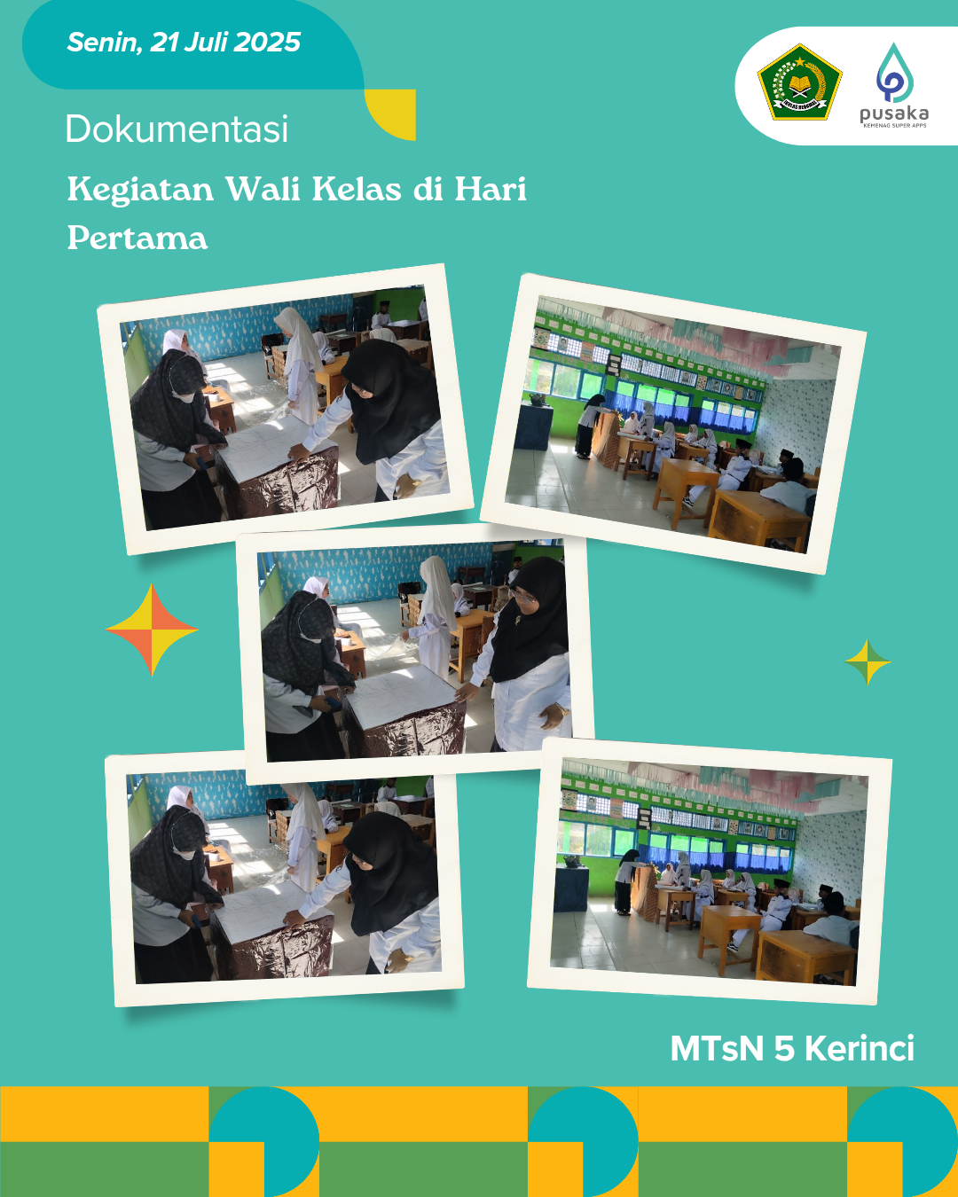 Membangun Fondasi Kelas yang Nyaman dan Berprestasi : Seluruh Wali Kelas di MTsN 5 Kerinci Menjalankan Tugasnya.