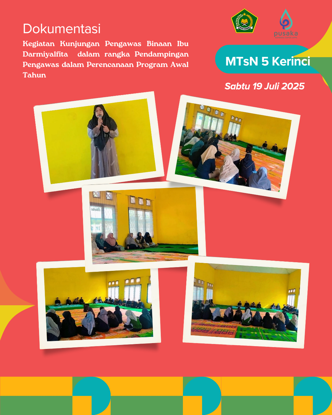 Pengawas Binaan Ibu Darmiyalfita Kunjungi MTsN 5 Kerinci, Dampingi Perencanaan Program Madrasah Pada Awal Semester.